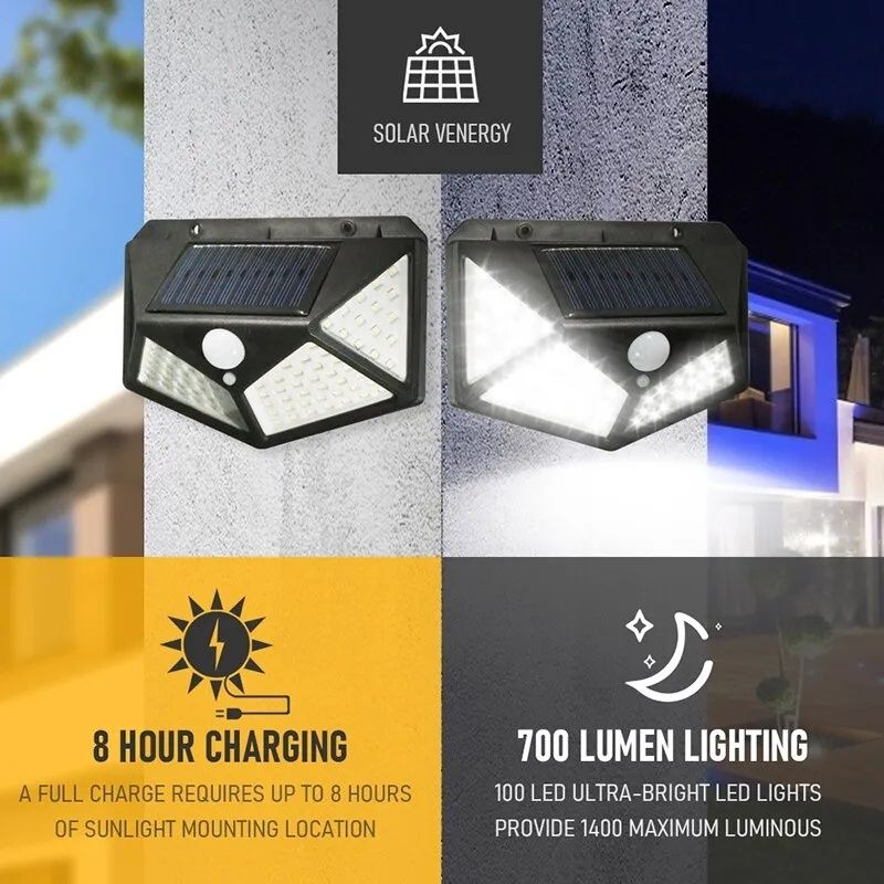 Luz solar 100leds