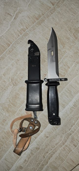 Bagnet AK 47 BERYL z Polskiego Wojska nóż wojskowy 6H4 AKMS CZARNY