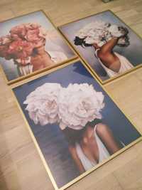 Obrazy 40x50 kobieta i kwiaty