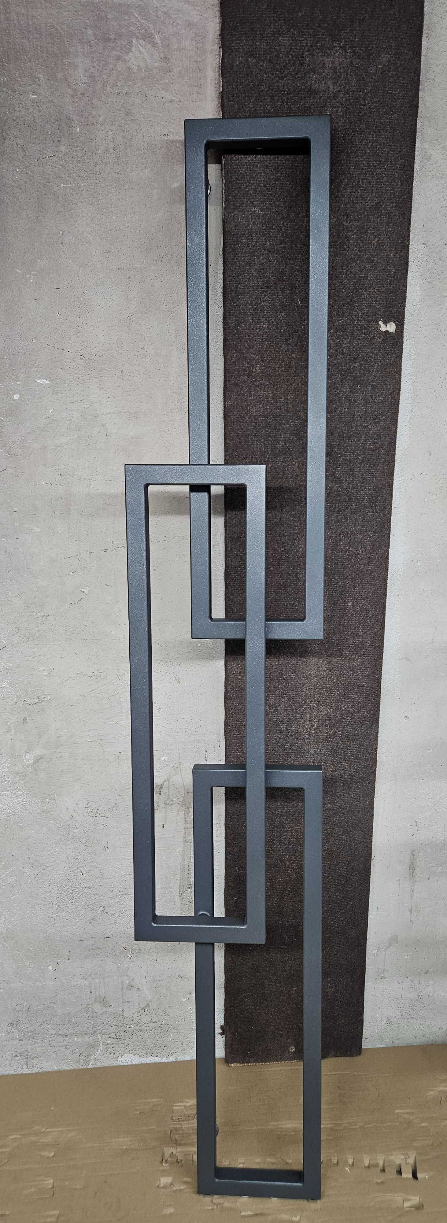 Dekoracyjny grzejnik wąski 170x30 cm, czarny mat struktura nowy