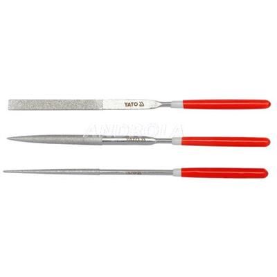 Pilniki diamentowe iglaki 3x140x50mm 3szt Yato