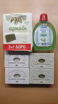 Оливковое мыло и шампунь с мигдалем Греция