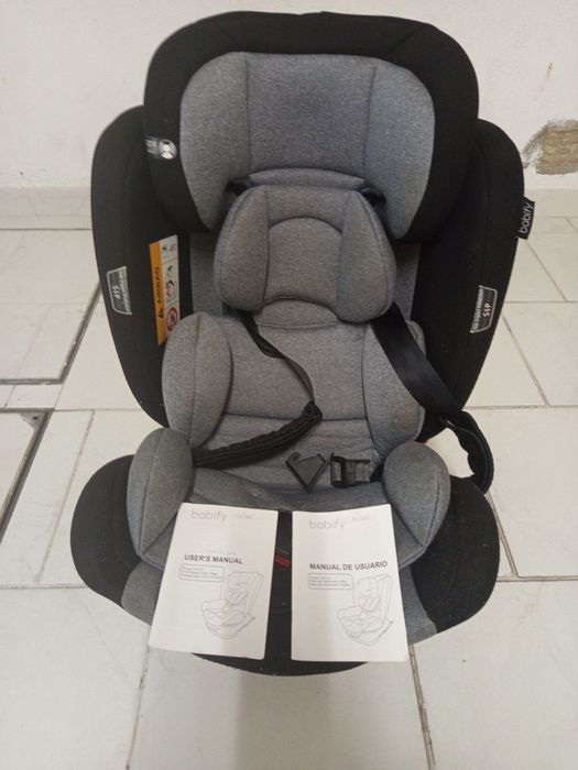 Babify Cadeira Auto On board 360º 0/1/2/3 Preto/Cinza