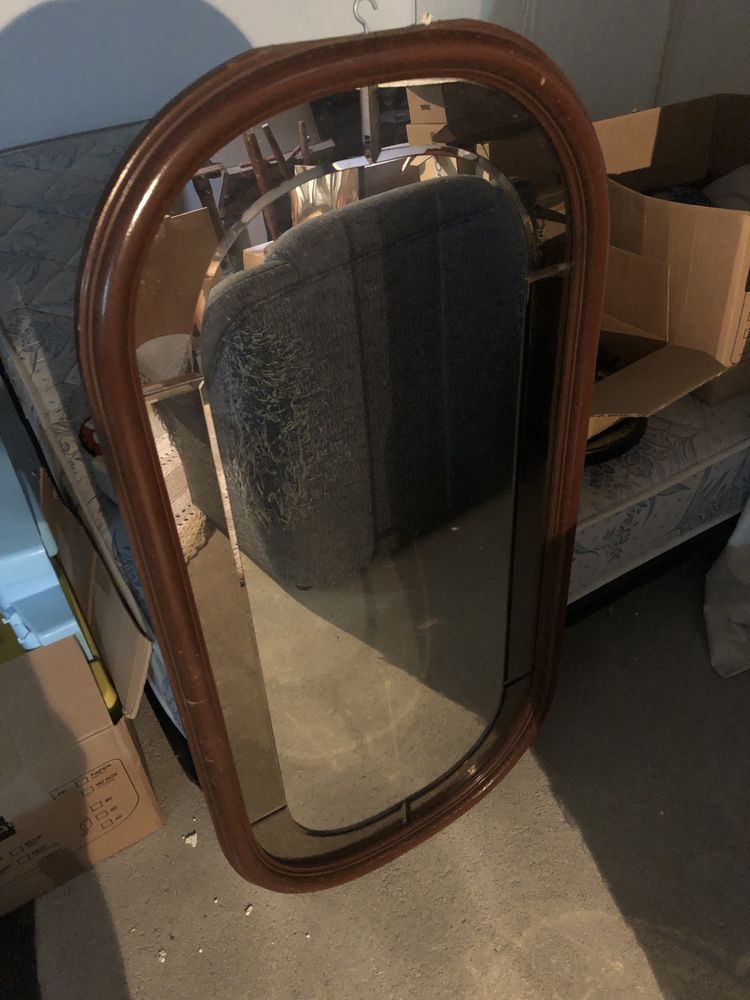 Espelho grande madeira 120x60cm aprox