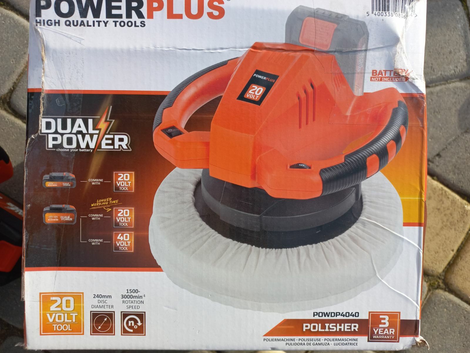 Акумуляторна поліровочна шліфмашина powerplus powdp4040