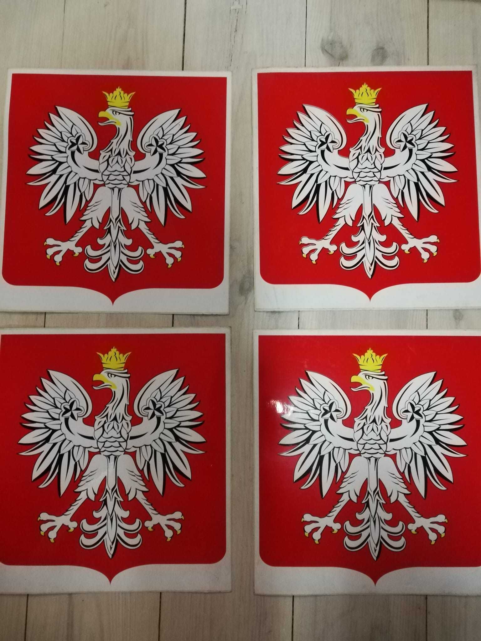 Naklejka orzeł biały godło Polski duża 25x23 cm 1 sztuka