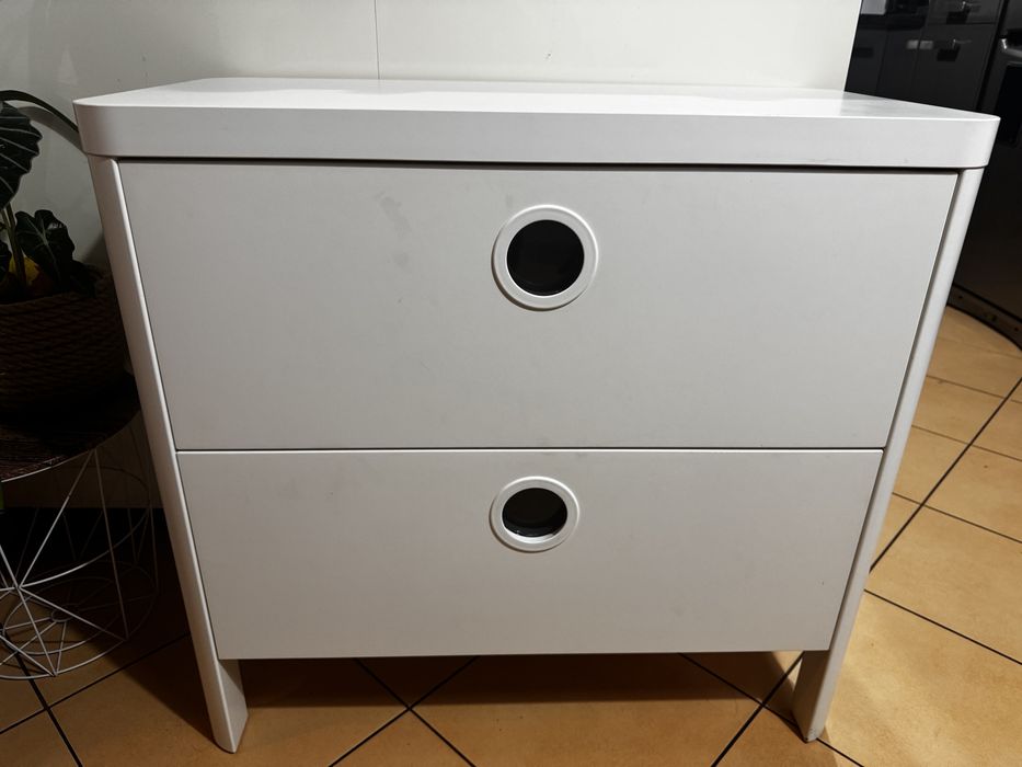 Komoda dziecięca IKEA BUSUNGE 2 szuflady, biały - stan bdb