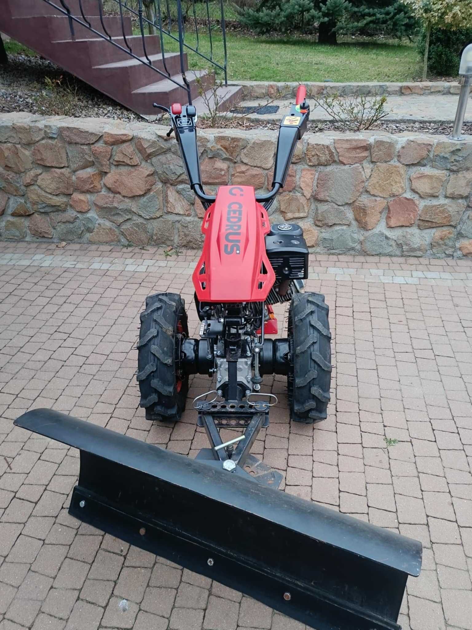 Ciągnik jednoosiowy CEDRUS TJ02 , gryzarka CEDRUS, pług do śniegu