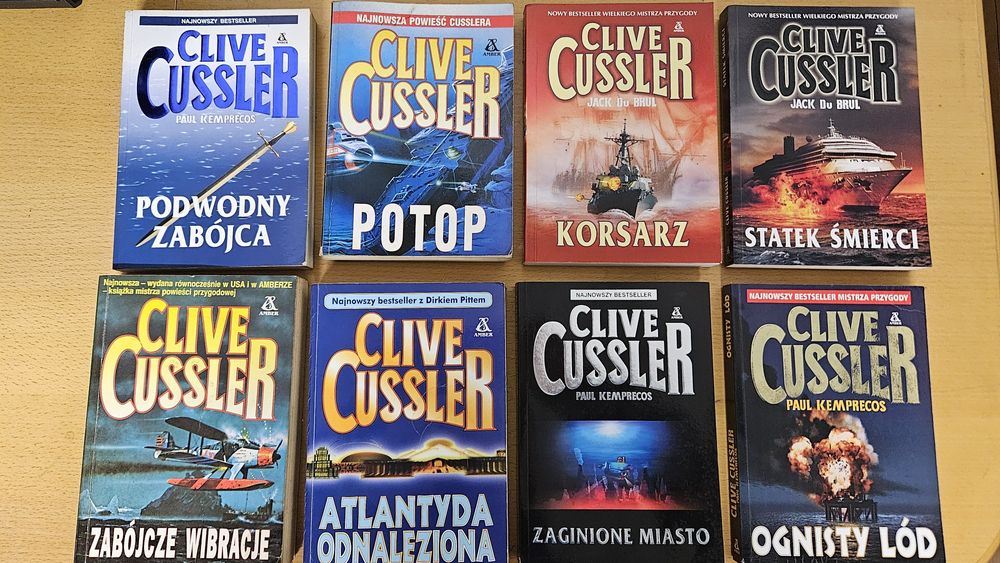 Clive Cussler zestaw 8 ksiazek