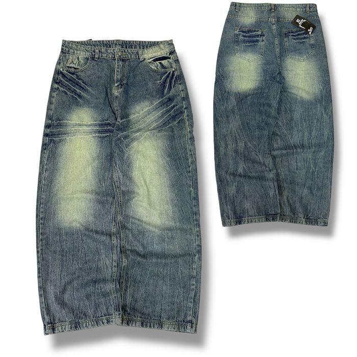 Baggy opium blue washed jeans racer jaded sk8 дуже широкі сині джинси