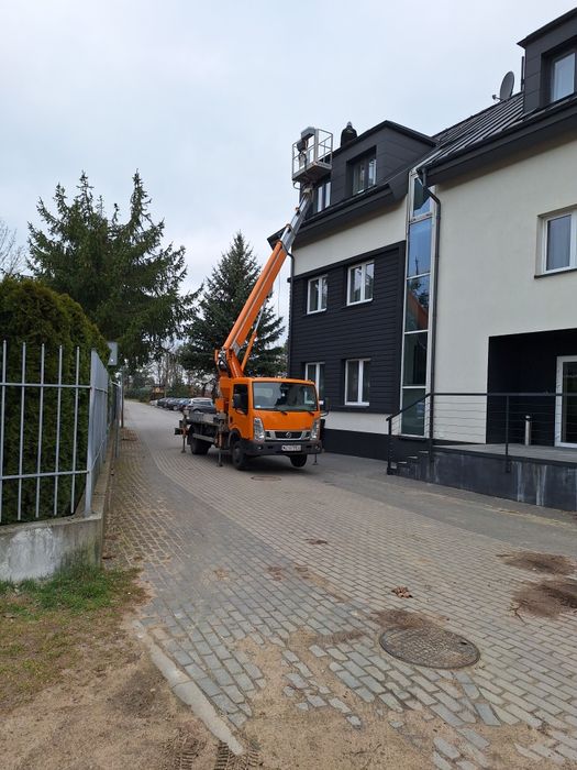 Wynajem, Podnośnik koszowy, zwyżka 22-30m, montaż ozdób świątecznych
