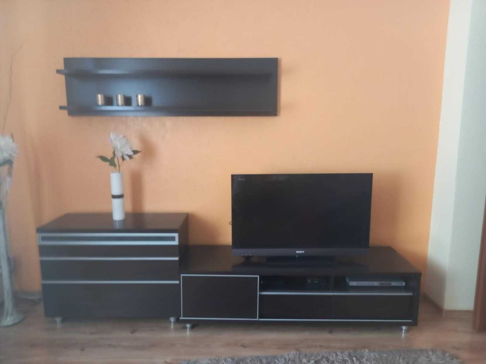 Meble pokojowe zestaw z witryną kolor wenge