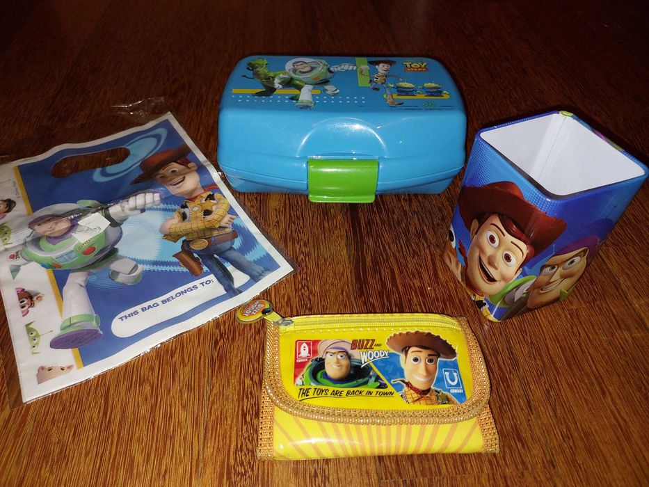 Zestaw TOY STORY Pixar Śniadaniówka pojemnik PORTFEL KOMPLET 5szt=20zł