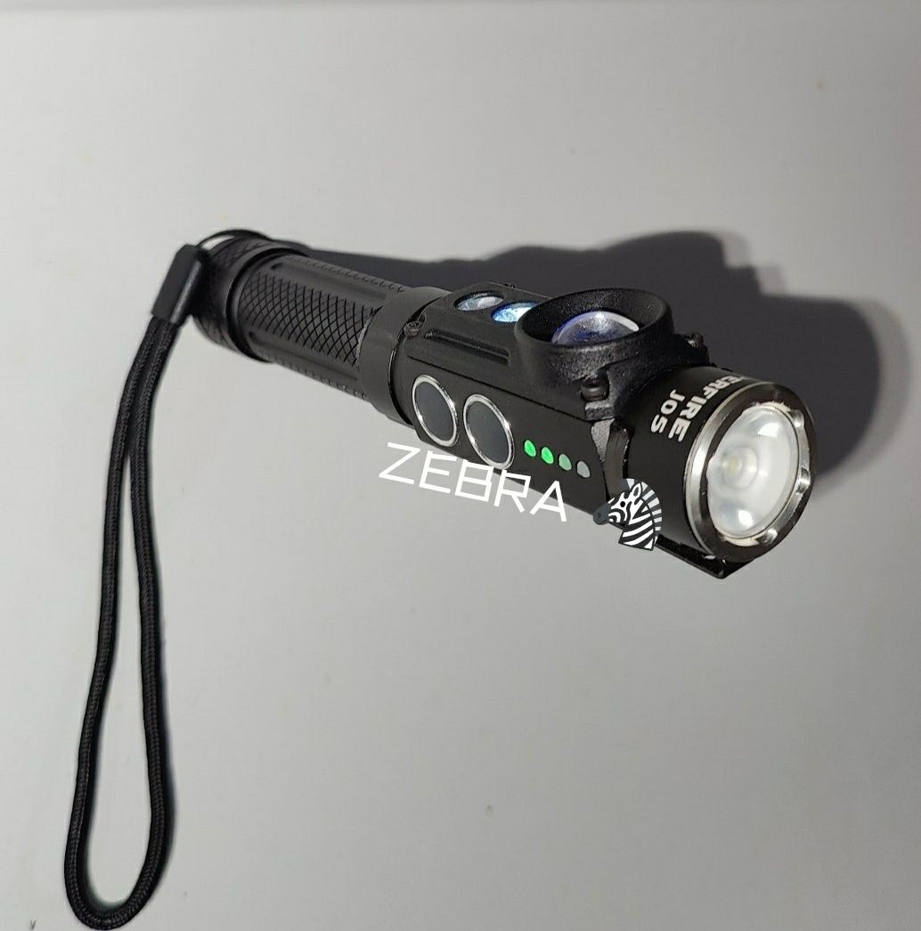 Тактический фонарик павербанк ручной корманный заряжаемый аккумулятор