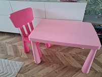 Stolik mamut ikea różowy plus 1 krzesło