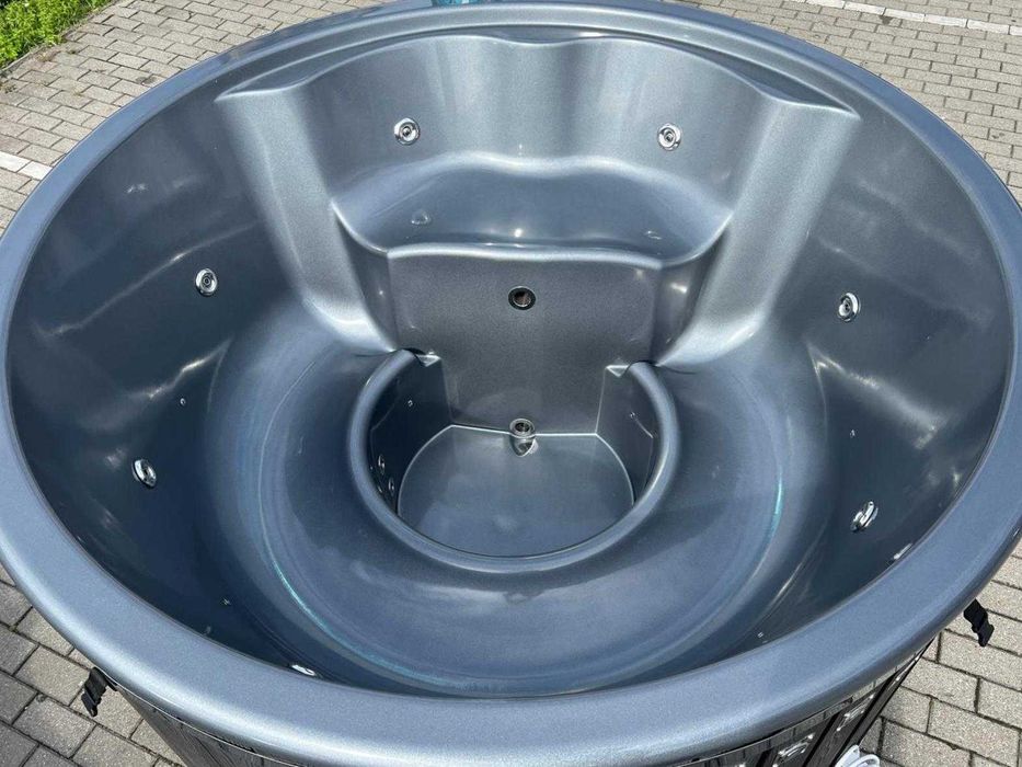 Balia Bania ogrodowa jacuzzi spa hydromasaż opalane drewnem piec wewn