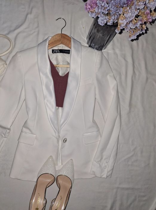 Білосніжний піджак ZARA