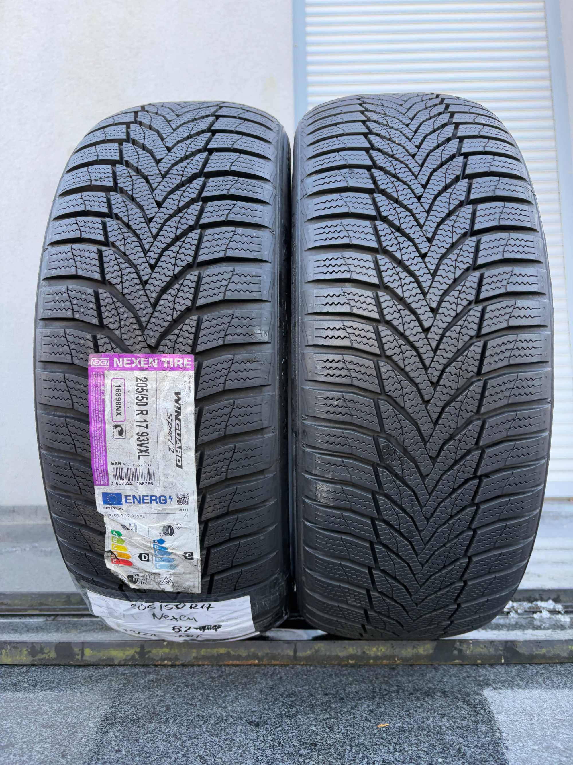 2szt zimowe 205/50R17 Nexen 8,2mm 100% bieżnika 2023r/21r Z39 gwar