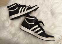 Buty sportowe Adidas Sleek Series Hi czarno białe za kostkę 38 2/3