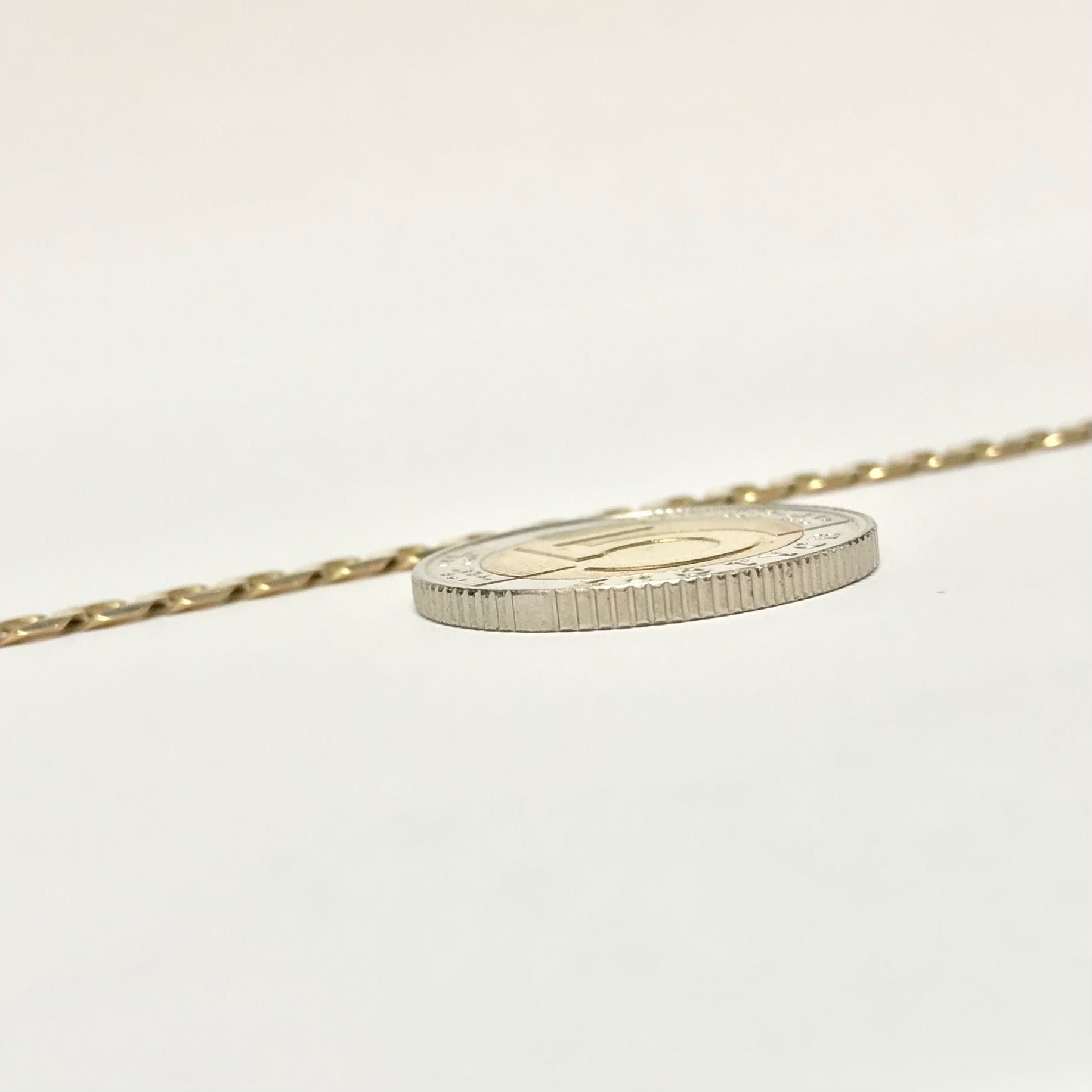 Złoty ŁAŃCUSZEK męski 585 14K cudowna PANCERKA 60cm