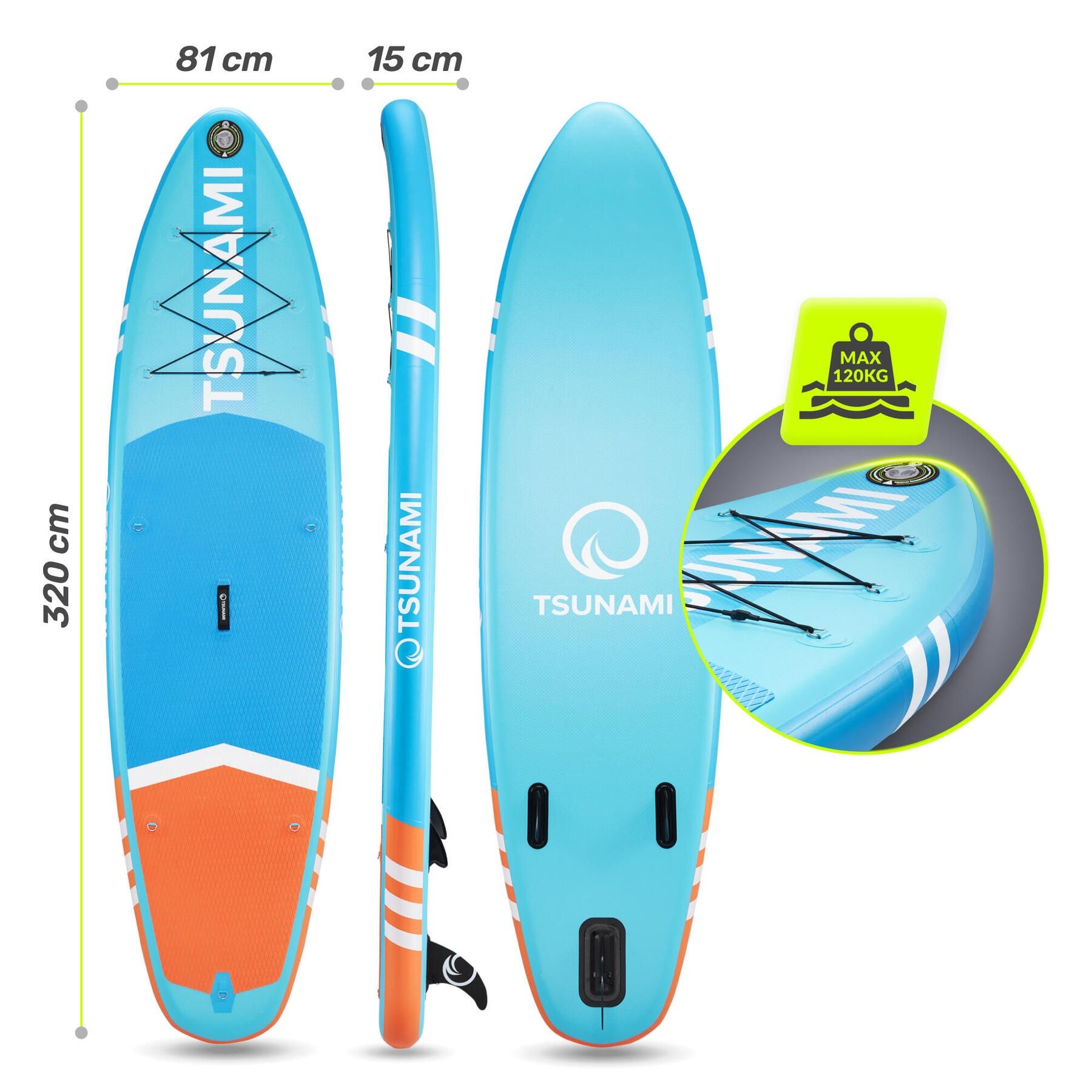Deska Sup Tsunami T02 320cm Gwarancja kajak siedzisko