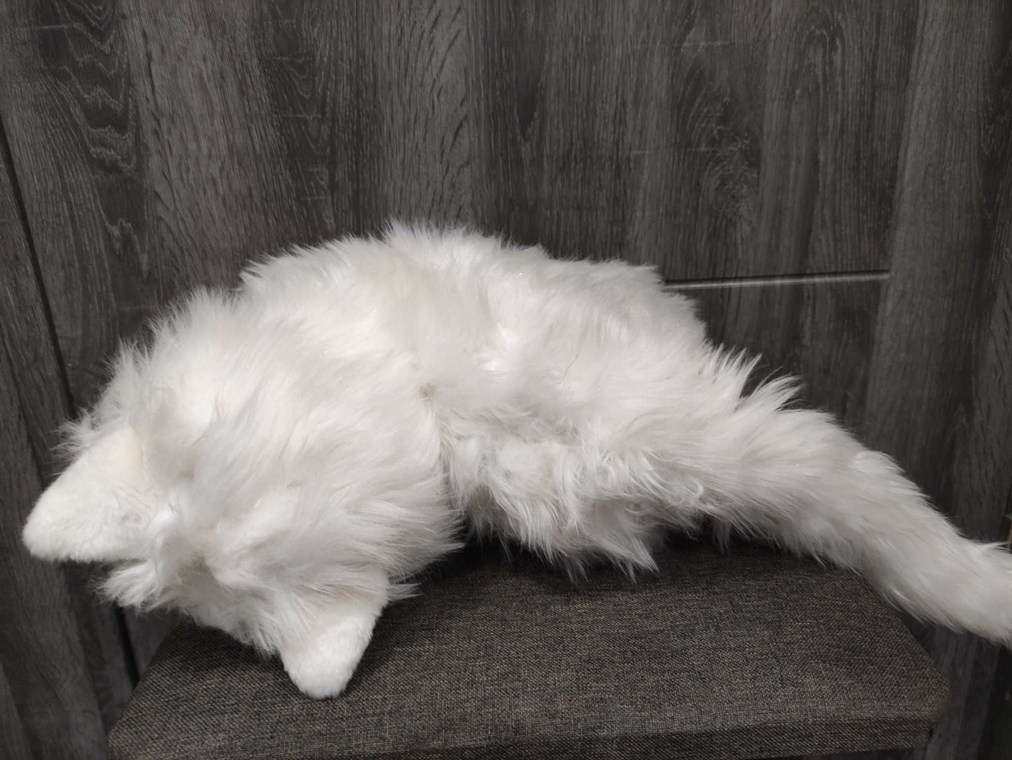 Красивая белая кошка игрушка киця кішка кошеня 56 см