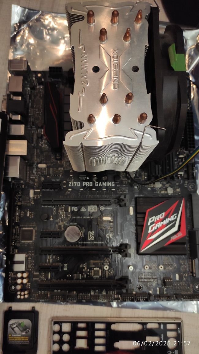 Комплект Asus Z170 Pro gaming+ Intel i5-6600k +Zalman cnps10x performa