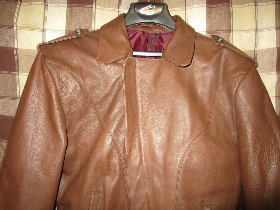 Куртка Косуха Пилот Бомбер Кожаная Мужская Авиатор Мото TOP GUN B-15 M