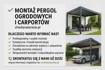 Montaż pergoli ogrodowych, carportów i rolet screen