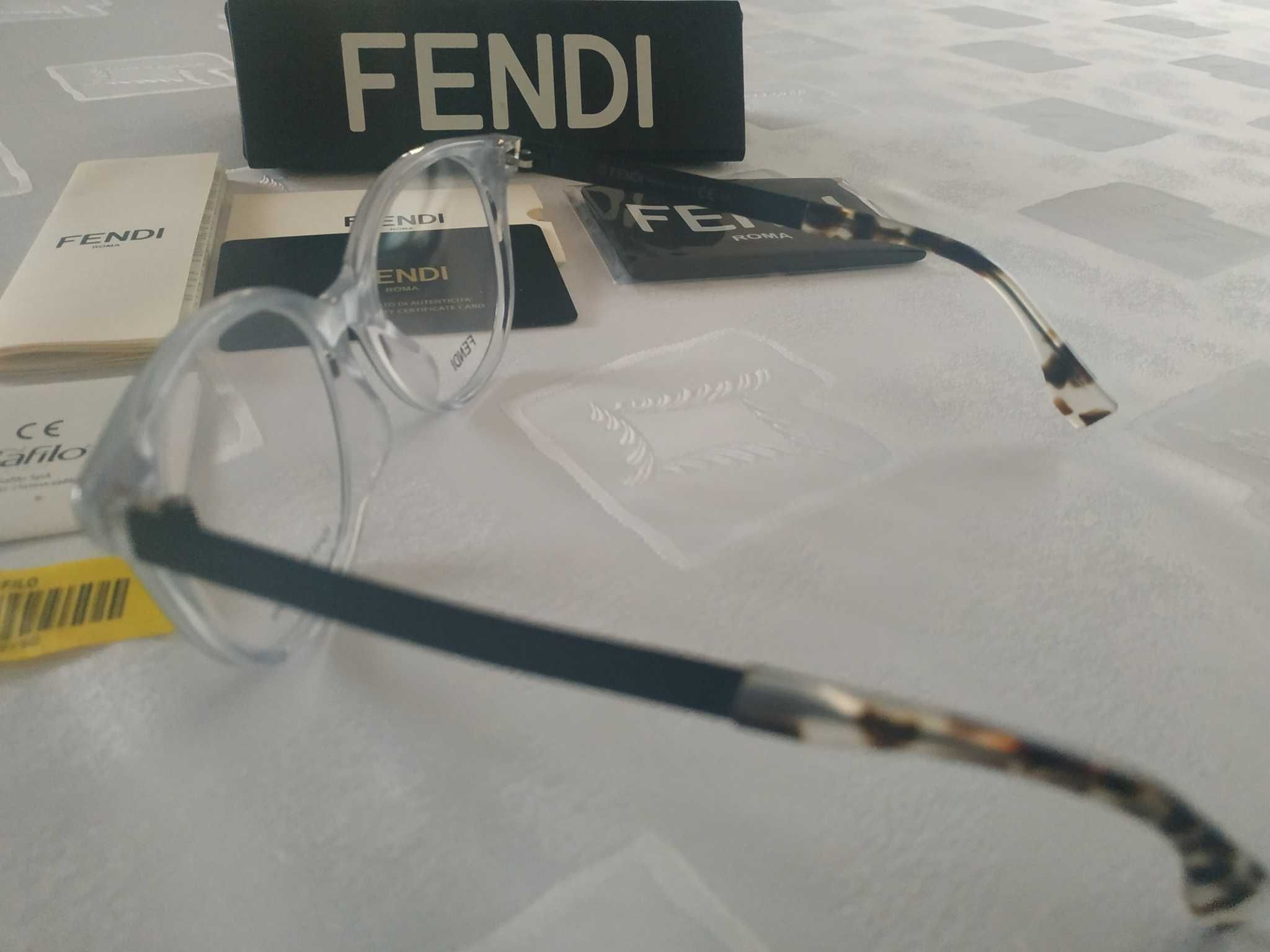 FENDI nowe okulary oprawki komplet etui ściereczka certyfikat oryginał