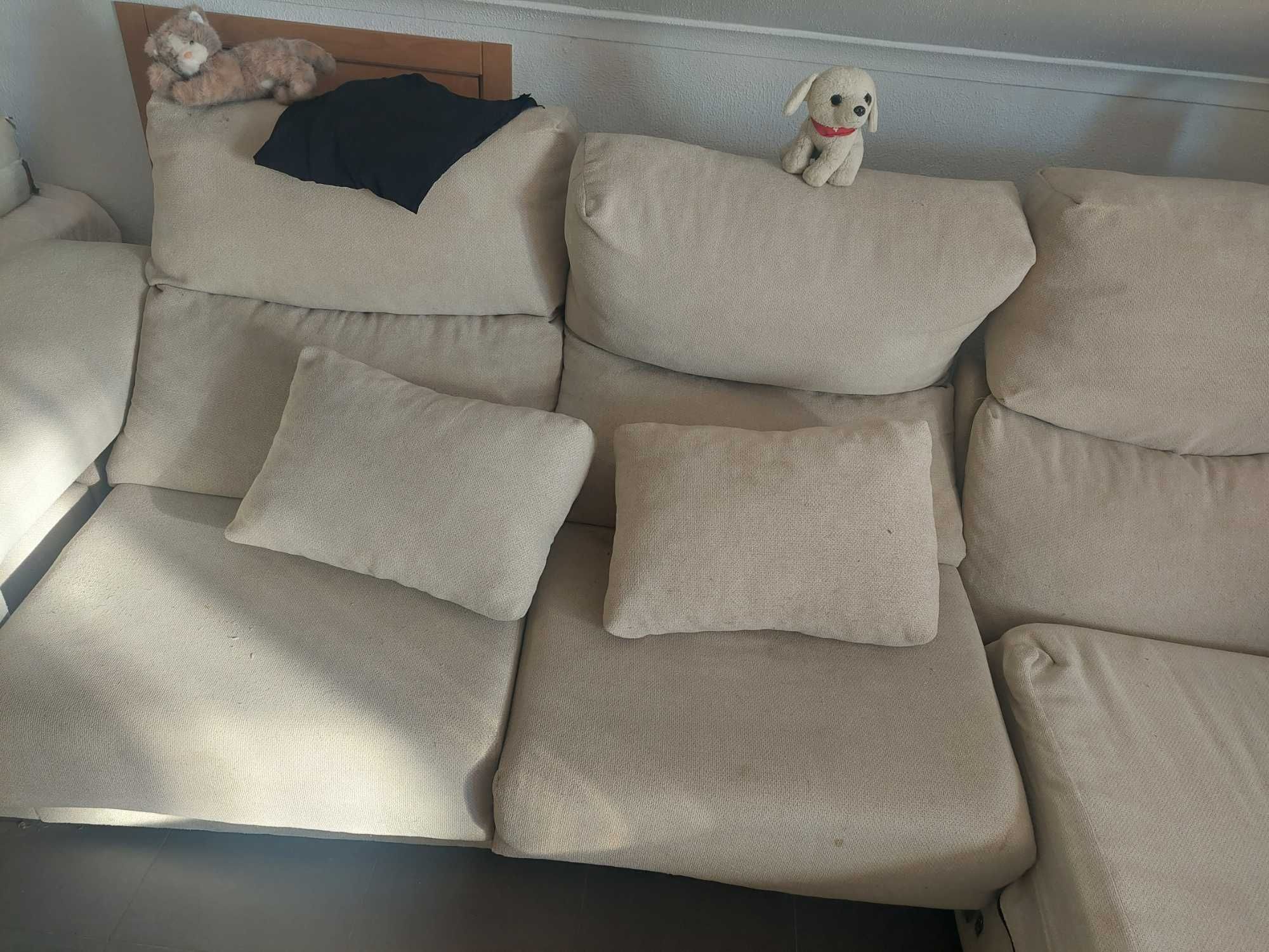 Sofa chaise long bege