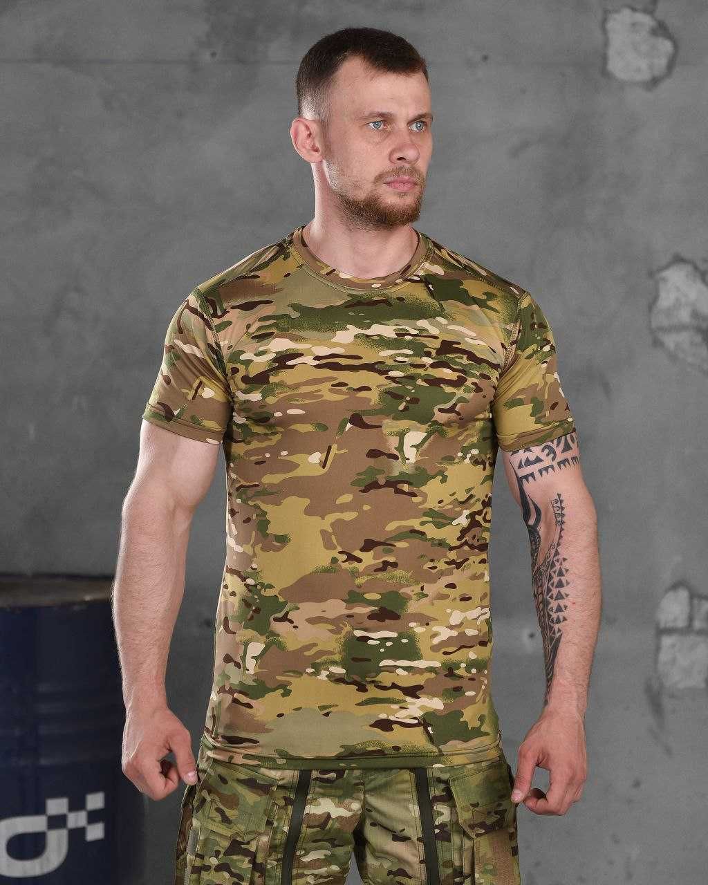 Тактична військова потовідвідна футболка Джерсі Jersey Мультикам 46-60