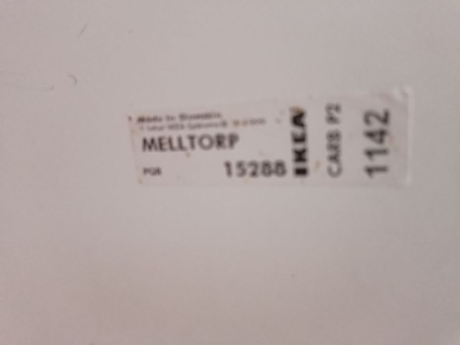 Mesa branca Melltorp 125x75