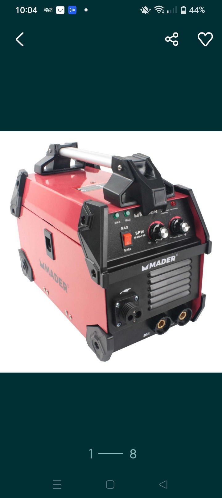 Soldador Inverter 140A 2 em 1  / 3 anos garantia ( novo na caixa)