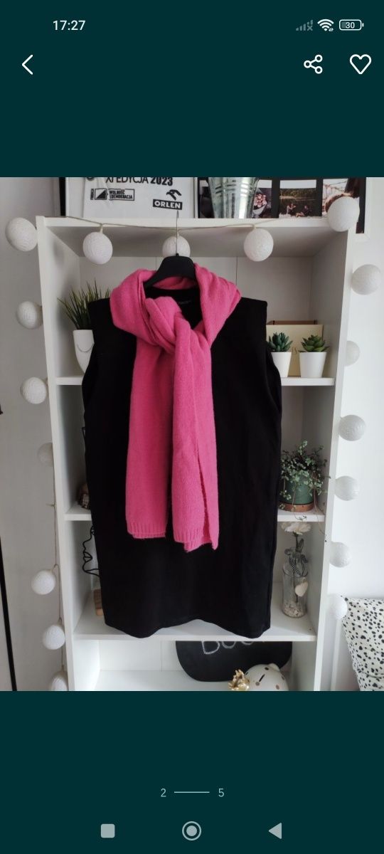 Mała czarna mini sukienka Zara rozmiar 36