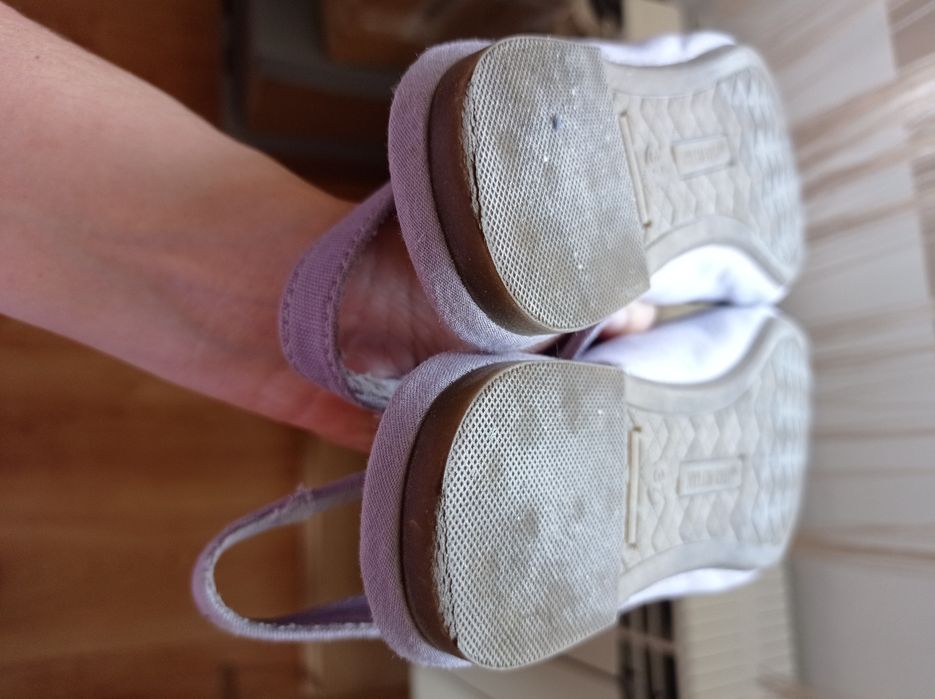 Baleriny sandały kokarda 37 36 fioletowe