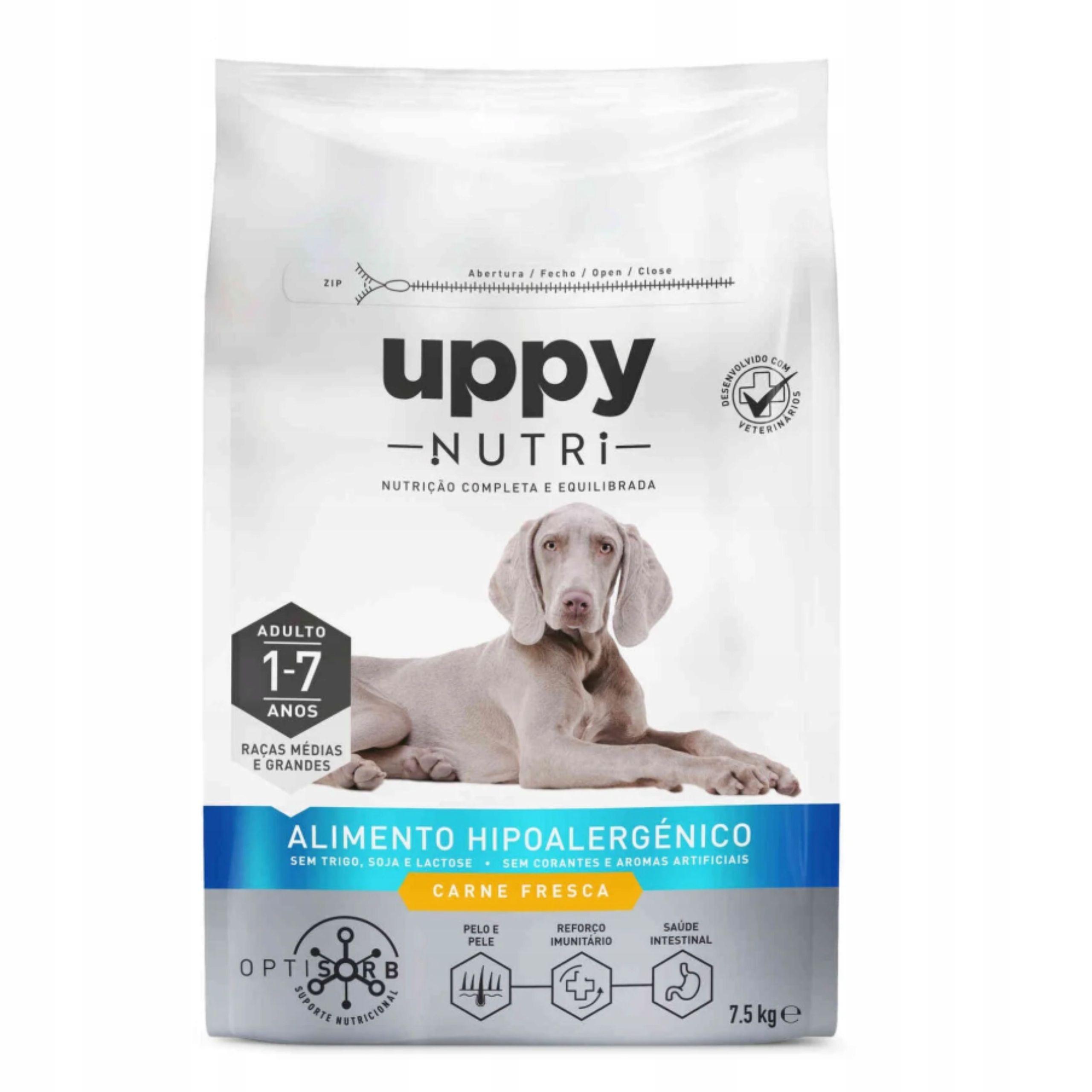 Sucha karma bezzbożowa Uppy Nutri Premium, kurczak 7,5 kg dla psów