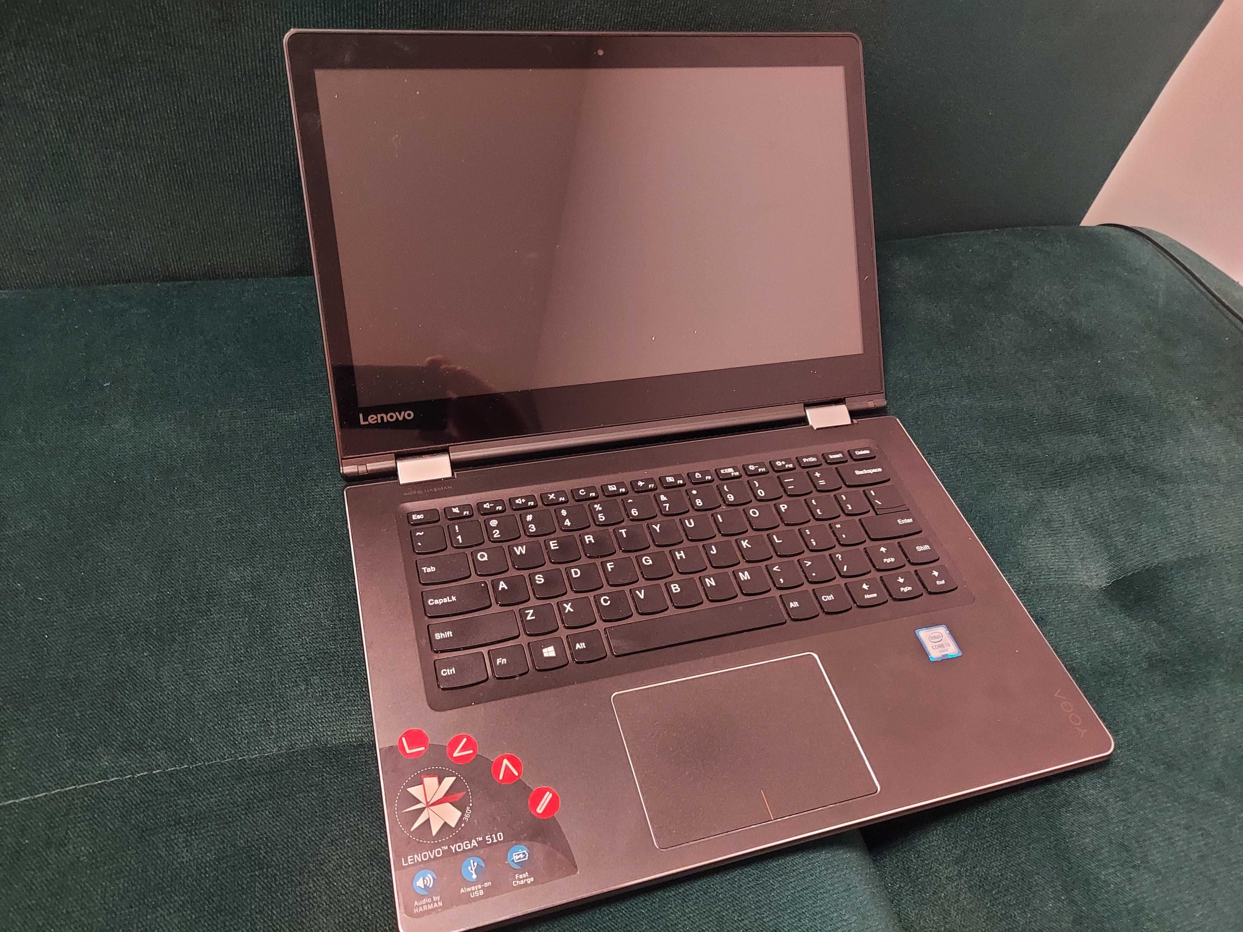 Lenovo Yoga 510 laptop ekran dotykowy jak nowy 15.6, bateria 8.5 godz