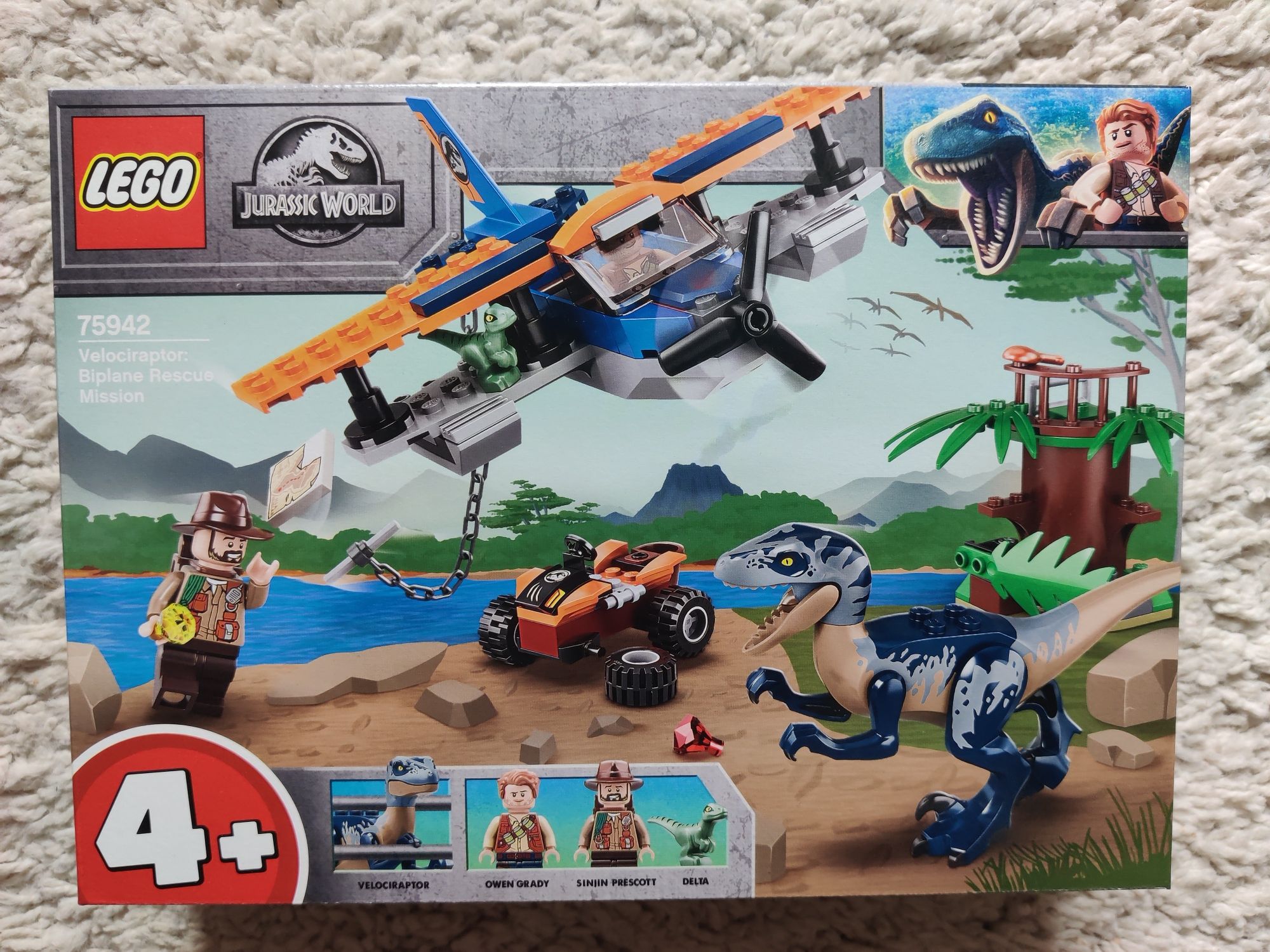 Lego Jurassic World 75942 Welociraptor: na ratunek dwupłatowcem