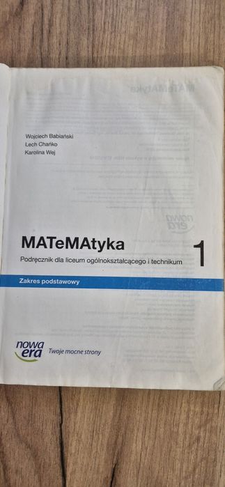 Podręcznik matematyka 1