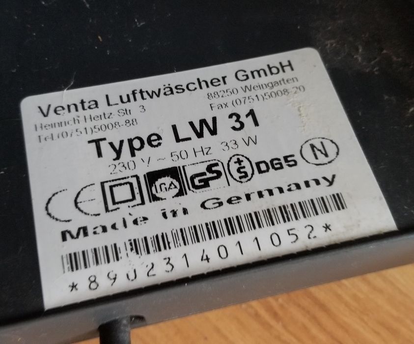 Зволожувач та очищувач повітря VENTA LW 31 (LW44, LW45)