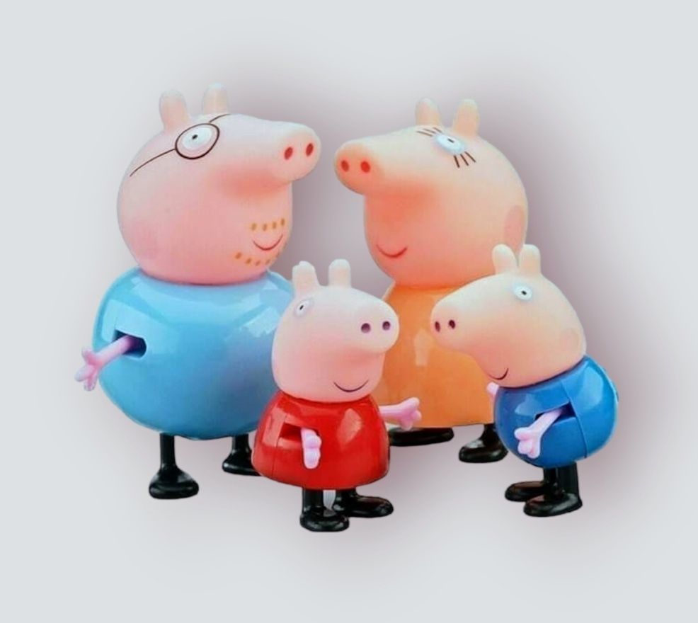 4 figuras família Peppa Pig novas