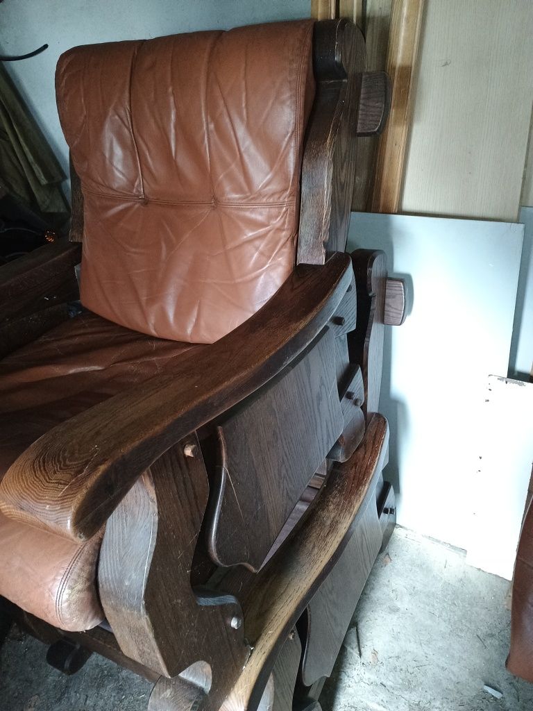 Meble drewniane komplet fotel