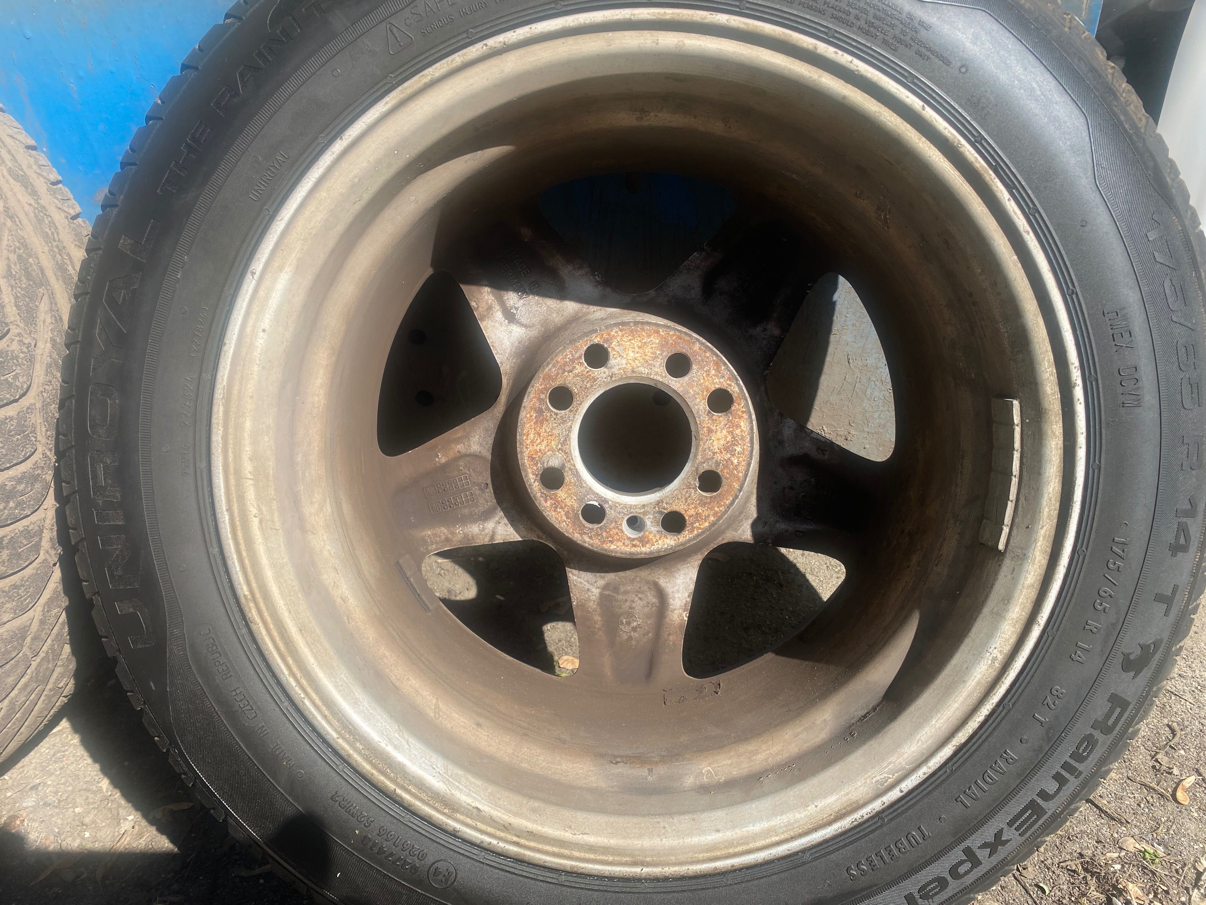 Alufelgi bcw Stephan 14’ 4x100 i 4x108 et25 7j + opony uniroyal