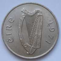 Irlandia 10 pens pence 1971 - łosoś - stan 1/2