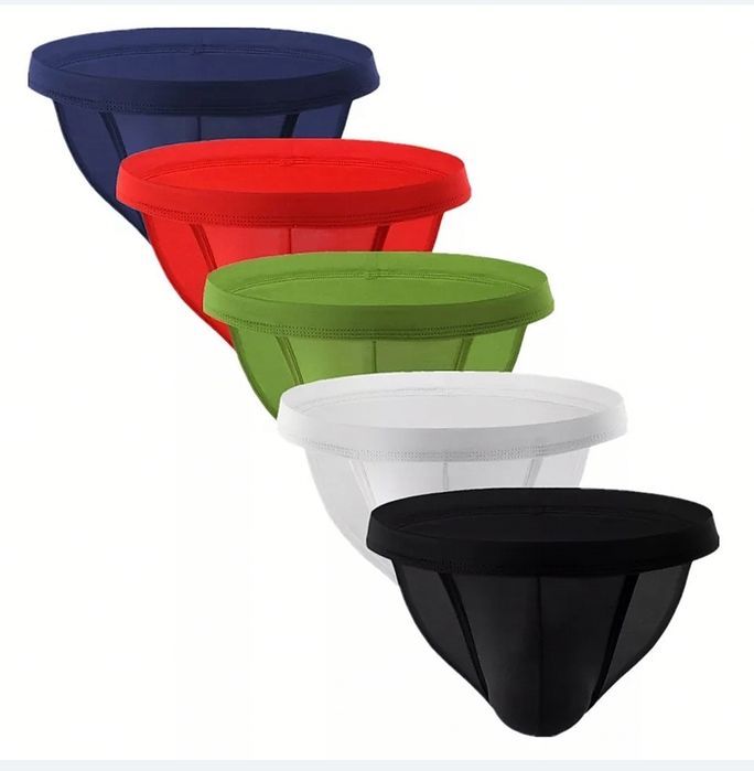 Męskie slipy typu tangi w rozmiarze - 4 kolory M