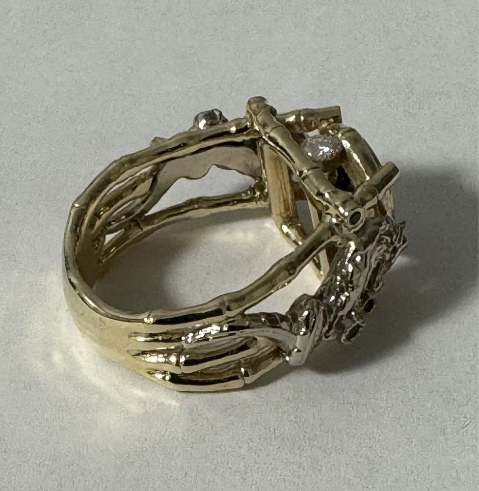 Золотое кольцо с бриллиантами 1,2 ct