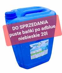 Puste zbiorniki , kanistry , bańki plastikowe niebieskie 20l po adblue