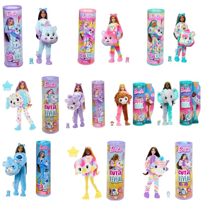 Лялька barbie cutie reveal барбі кюті рівіл зебра ведмедик слон мавпа