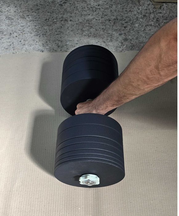 Т56 Гантели Металлические наборные Гантелі 12-100 кг silver Диск 3 кг!